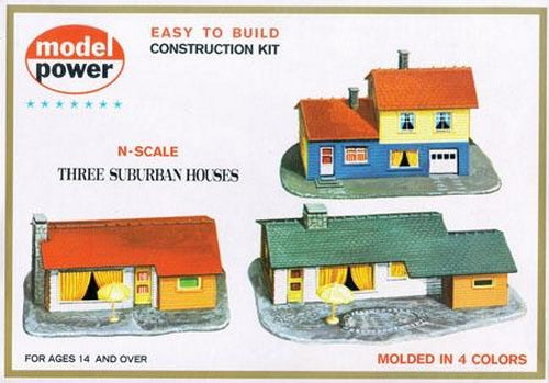 Model Power 1502 N Scale Suburban House 3-in-1 Building Kit