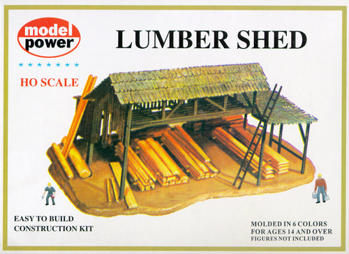 Model Power 436 HO Scale Lumber Shed Building Kit