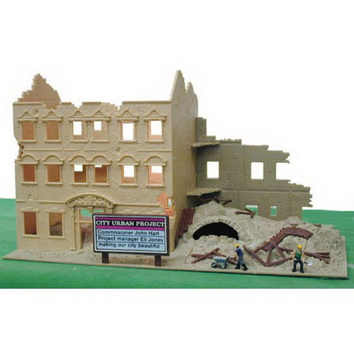 Model Power 579 HO Scale Built-up Urban Renewal Building