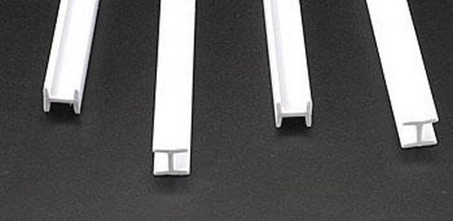 Plastruct 90548 3/8" x 15" x 3/8" Styrene H Columns (Pack of 4)
