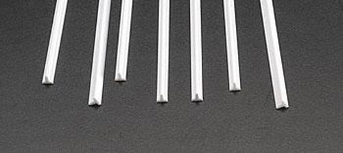 Plastruct 90564 1/8" x 15" x 1/8" Styrene Tee (Pack of 7)
