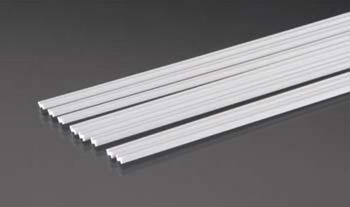 Plastruct 90593 0.077" x 15" x 1/8" Styrene Zee Bar (Pack of 8)