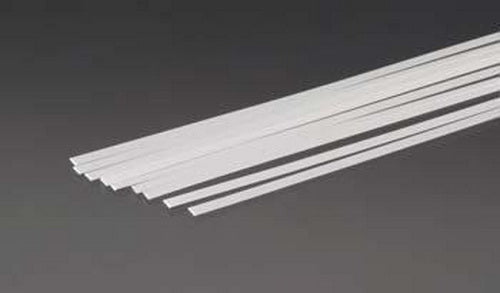 Plastruct 90716 1/8" x 10" x 0.010" Styrene Strip (Pack of 10)