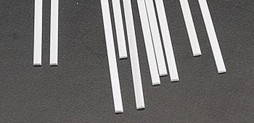 Plastruct 90734 0.080" x 10" x 0.030" Styrene Strip (Pack of 10)