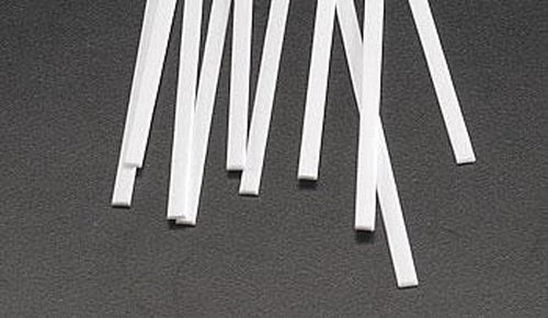 Plastruct 90735 0.100" x 10" x 0.030" Styrene Strip (Pack of 10)