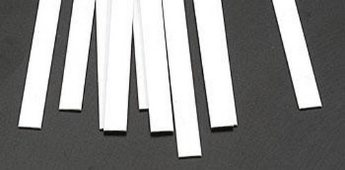 Plastruct 90739 1/4" x 10" x 0.030" Styrene Strip (Pack of 10)