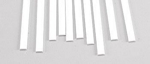 Plastruct 90748 3/16" x 10" x 0.040" Styrene Strip (Pack of 10)
