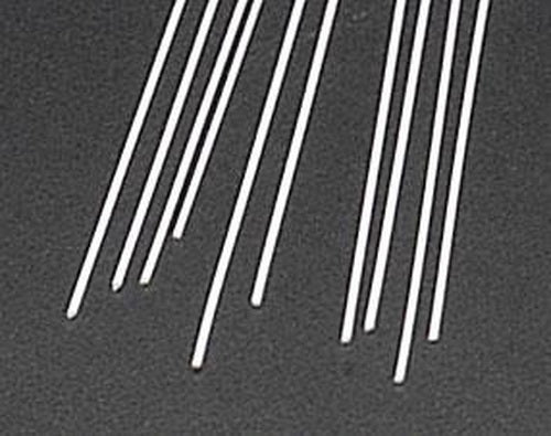 Plastruct 90852 .025" x 10" Round Styrene Rod (Pack of 10)