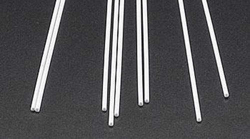 Plastruct 90857 .050" x 10" Round Styrene Rod (Pack of 10)