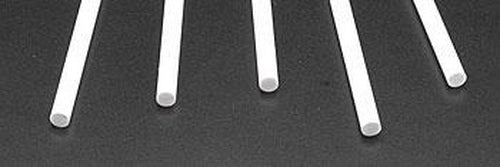 Plastruct 90863 .187" x 10" Round Styrene Rod (Pack of 5)