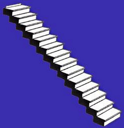 Plastruct 90941 O 57/64" x 3-3/4" x 9/64" Custom Straight Staircase