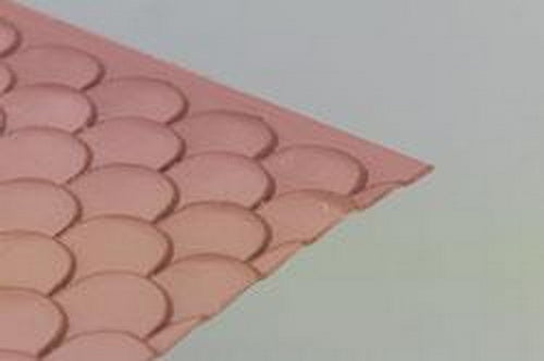 Plastruct 91654 G 12" x 7" Scalloped Edge Tile Sheet (Pack of 2)