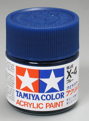 Tamiya 81004 X-4 Blue Gloss Acrylic Paint - 23 ml. Bottle