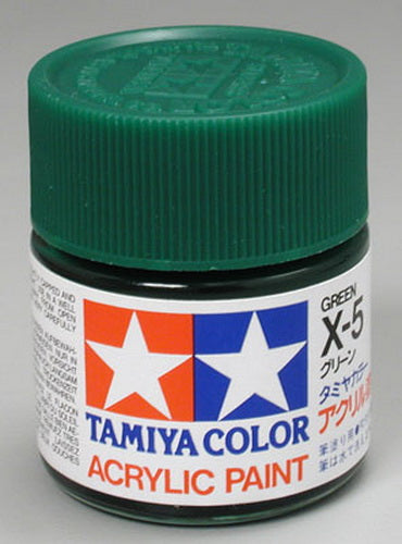 Tamiya 81005 X-5 Green Gloss Acrylic Paint - 23 ml. Bottle