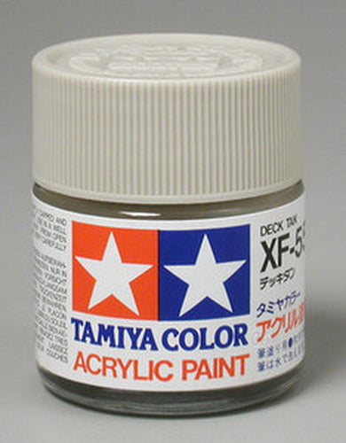 Tamiya 81355 XF-55 Deck Tan Flat Acrylic Paint - 23 ml. Bottle