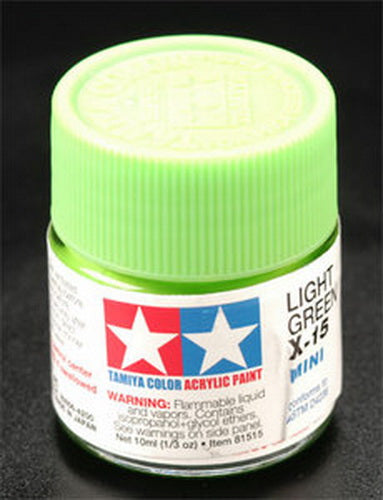 Tamiya 81515 X-15 Light Green Gloss Acrylic Mini Paint 10 ml Bottle