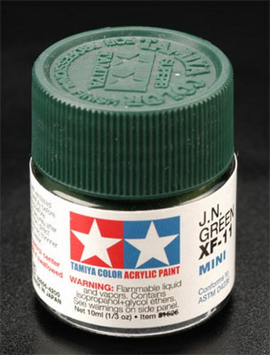 Tamiya 81711 XF-11 J.N. Green Acrylic Mini Paint 10 ml Bottle