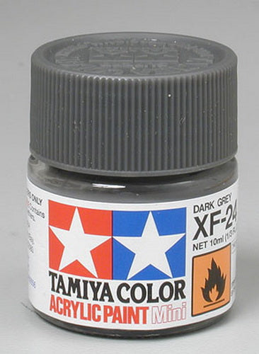 Tamiya 81724 XF-24 Dark Grey Acrylic Mini Paint 10 ml Bottle