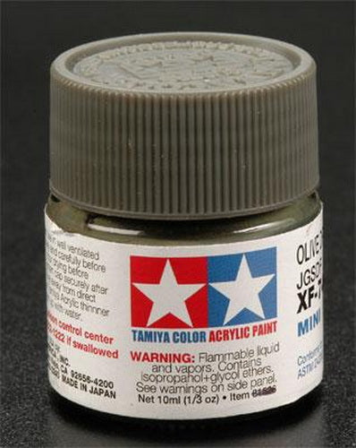 Tamiya 81774 XF-74 Olive Drab JGSDF Acrylic Mini Paint - 10 ml. Bottle