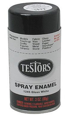 Testors 1245T White Gloss Enamel 3 oz. Spray Paint Can