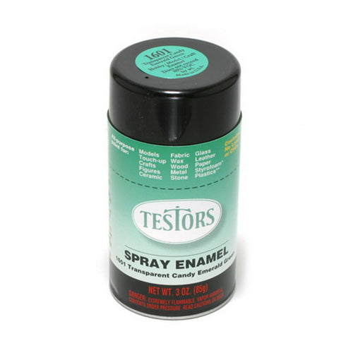 Testors 1601T Custom Green Transparent Enamel 3 oz. Spray Paint Can