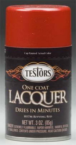 Testors 1837M Revving Red Gloss One Coat Lacquer 3 oz. Spray Paint