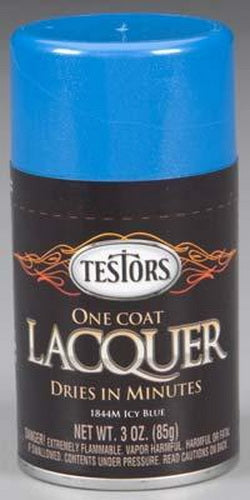 Testors 1844M Icy Blue One Coat Lacquer 3 oz. Spray Paint Can