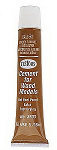 Testors 3503 Extra Fast-Drying Wood Cement - 5/8 oz. Tube