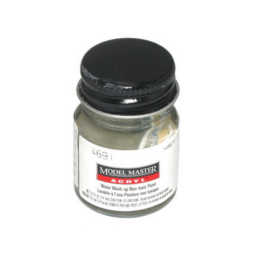 Testors 4691 FS16081 Navy Gloss Gray Gloss Acrylic Paint - 1/2 oz. Bottle
