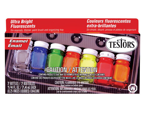 Testors 9132 Ultra-Bright Flourescent Hobby & Craft Paint Kit