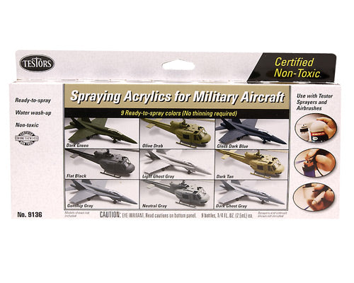 Testors 9136 Spraying Acrylics Kit for Military Aircraft