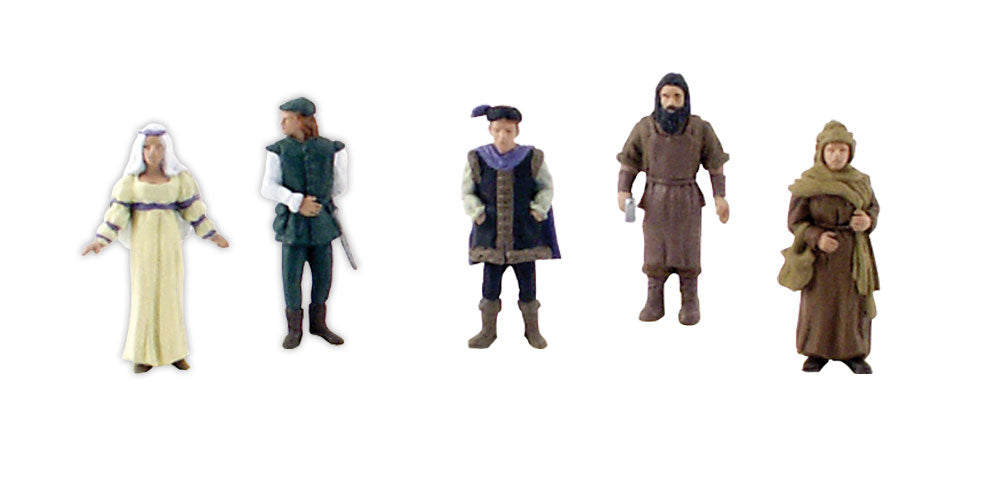 Woodland Scenics SP4342 Scene-A-Rama Castle Dweller Figures (Set of 5)