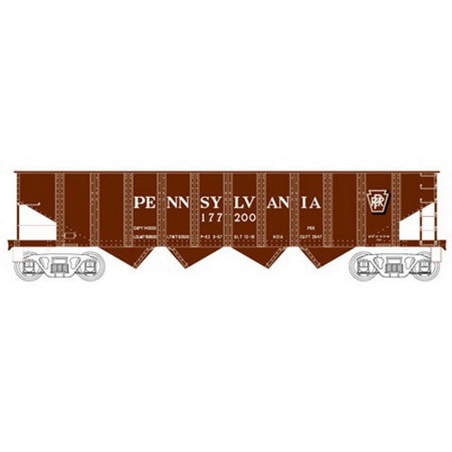 Bowser 40600 HO PRR H-21a Shadow Keystone 4-Bay Hopper #176010