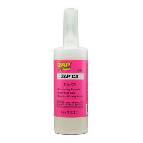 Pacer Glue PT06 Zap CA Super Glue - 4 oz. Bottle