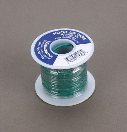 Miniatronics 48-563-50 16 Gauge Stranded Single Conductor Green 50' Wire