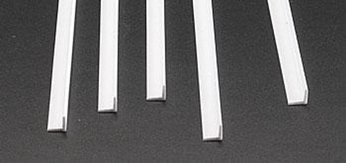Plastruct 90506 1/4" x 24" x 1/4" Styrene Angle (Pack of 5)