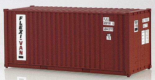 Walthers 933-1764 HO Scale 20' Plastic Container Flexi-Van