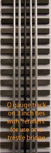 Gargraves 102-Trestle O Phantom Stainless 37" Wood Tie 5-Rail Trestle Track