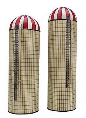Imex 6118 1:87 HO Scale Built-Up Farm Silos (Set of 2)