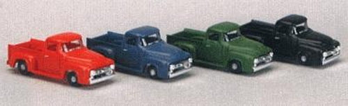 Life Like 1613 HO Scenemaster Vintage 1950's Pick-up Trucks (Set of 4)