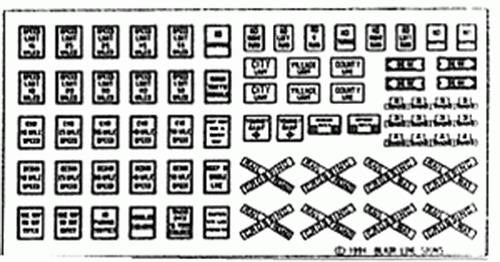 Blair Line 142 HO Vintage Regulatory Road Signs
