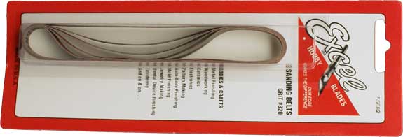 Excel 55682 #320 Sanding Sticks Replacement Belts (Pack of 5)