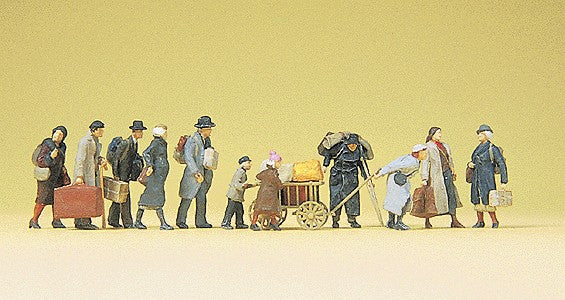 Preiser 16802 HO Exclusive Series Refugees Figures (Set of 12)