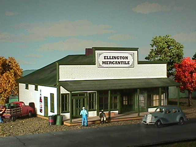American Model Builders 635 Laser Art Ellington Mercantile N Scale Kit 3.5x3x2"