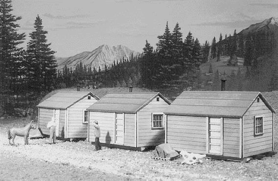 American Model Builders 710 Laser Art Long-Bell Shacks HO Scale Kit (Pack of 3)