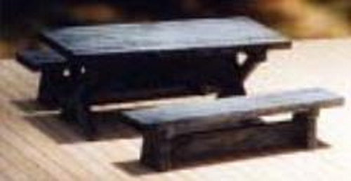 B.T.S. 13018 O Scale Loggers Picnic Table with X-Shaped Legs