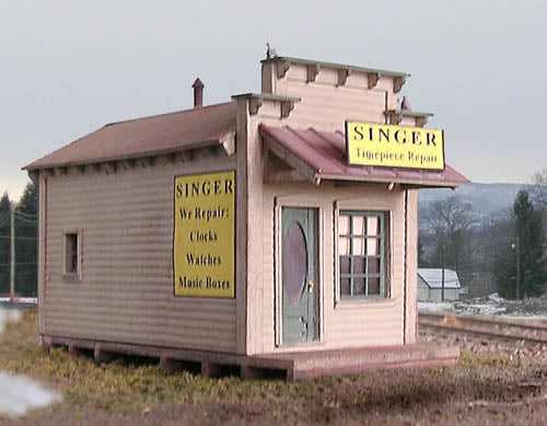 B.T.S. 17234 O Scale Cabin Creek Singer Watch Repair Craftsman Building Kit