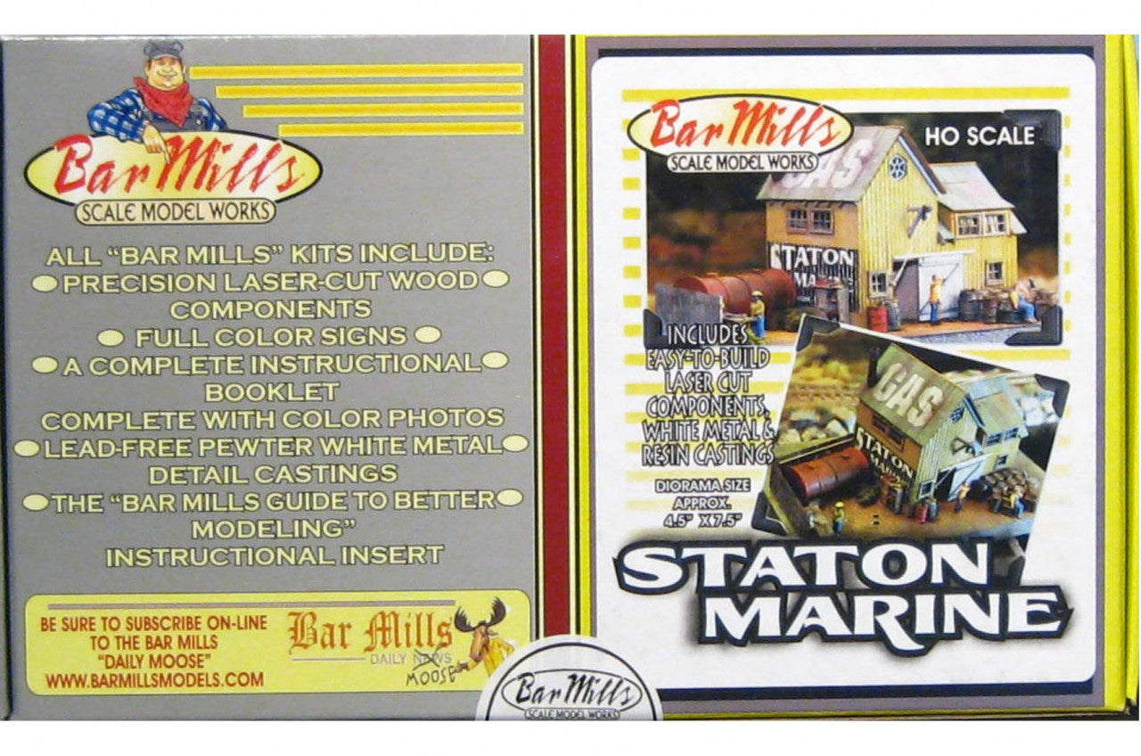 Bar Mills 0402 HO Scale Staton Marine Laser Cut Wood Building Kit