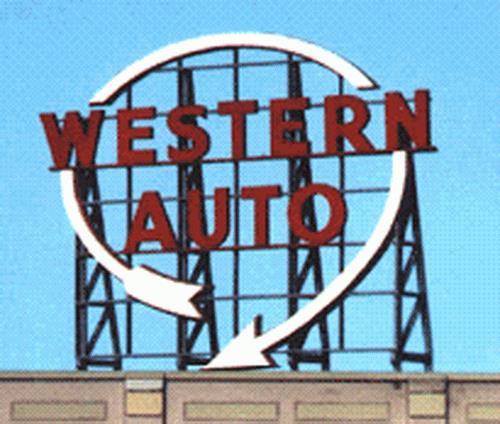 Blair Line 1501 N Laser-cut Cutout Western Auto Rooftop Billboard Sign