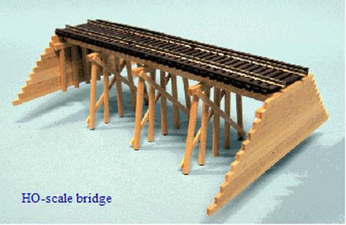 Blair Line 167-A HO Common Pile Laser-Cut Timber Trestle Kit